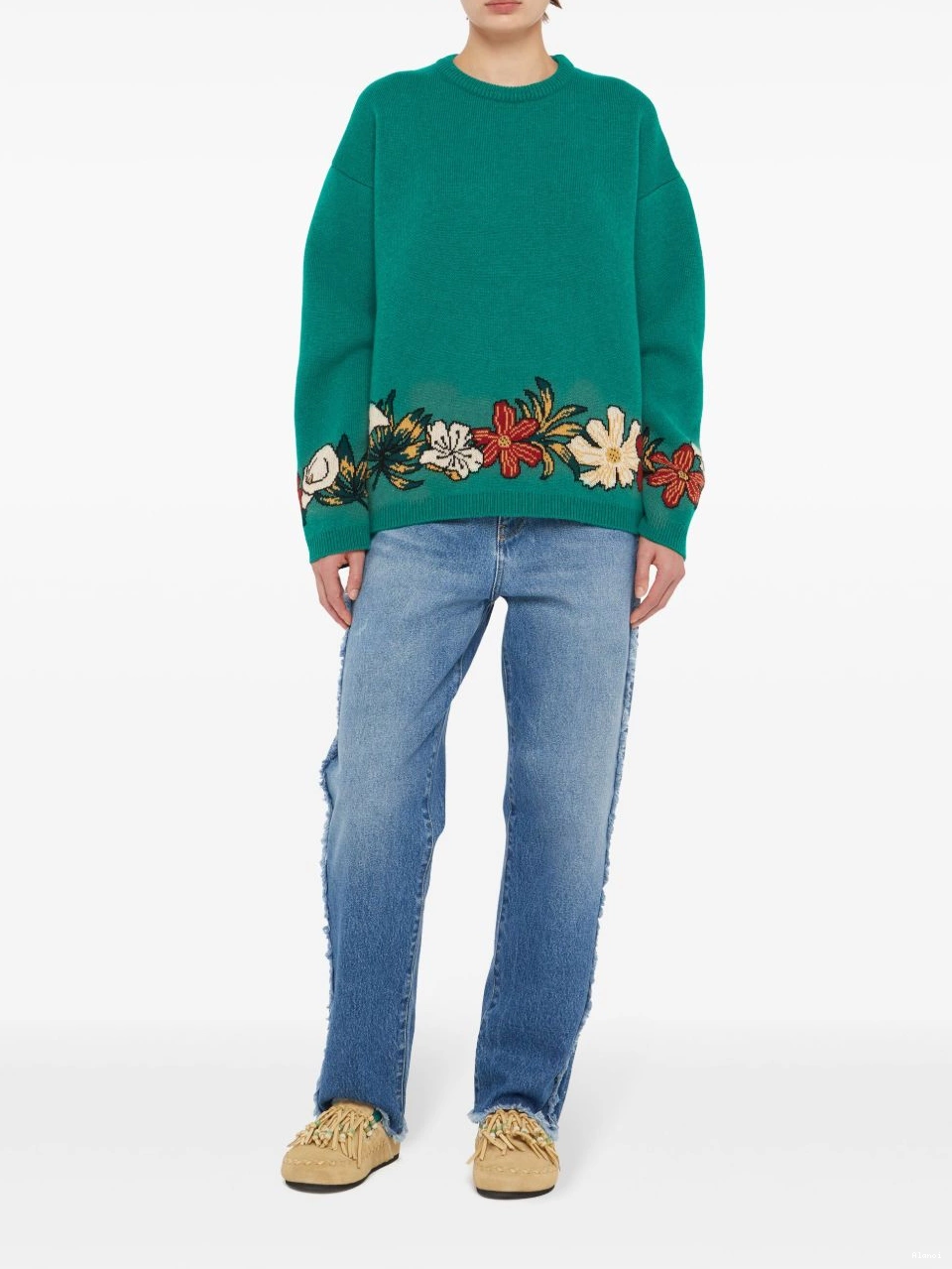 Cheap intarsia-knit jumper Alanui floral Women cashmere 0330